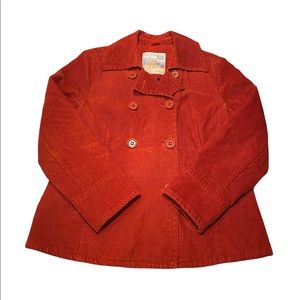 Corduroy Pea Coat Jacket